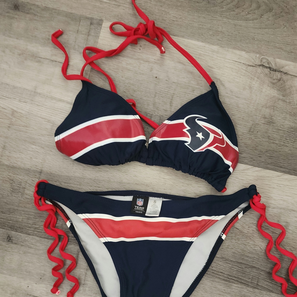 Houston Texans Sporty Bikini with Bold Stripes